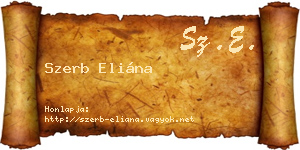 Szerb Eliána névjegykártya